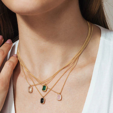 Collier Vika - doré et vert (Copie)