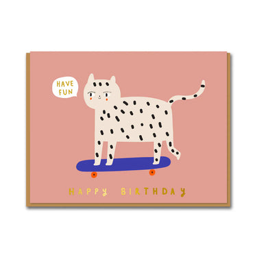 Carte - Snow Leopard birthday