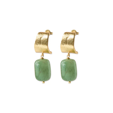 Boucles Honest doré - Aventurine