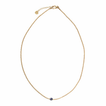 Collier Flora doré - Lapis Lazuli