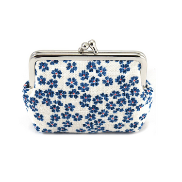 Small clip purse - Sakura indigo