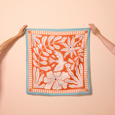 Foulard coton Liberté - terracotta