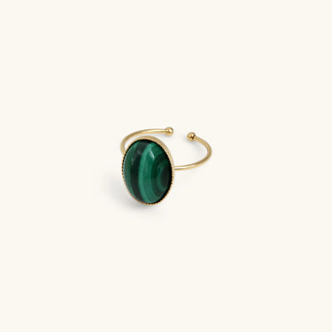 Grande bague Louise - malachite