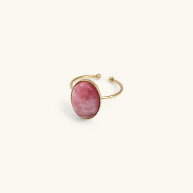 Grande bague Louise - rose rhodonite