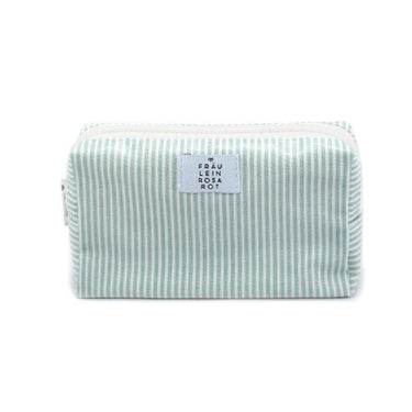 Trousse de maquillage - Stripes, vert menthe