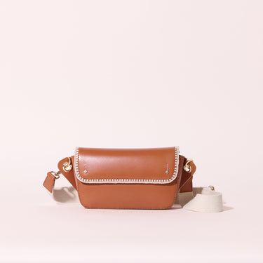 Sac Emilie - camel brodé